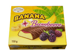 Банановое суфле Banana Brombeere с желе еживики, 150 гр.