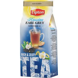 Чай листовой Lipton Russian Earl Grey, бергамот, лимон, 150 гр.