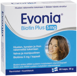 Витамины для волос Evonia Biotin Plus, 60 капс.