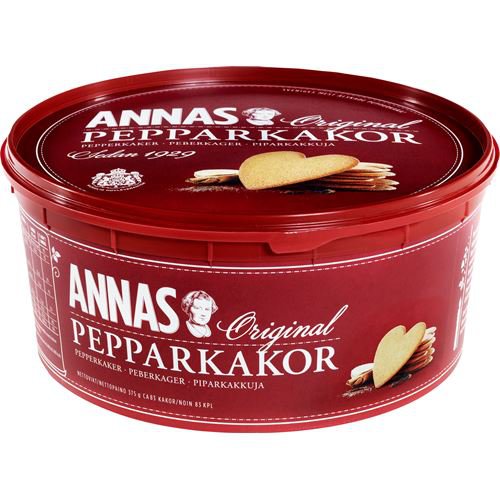 Печенье имбирное Annas Original Pepparkakor, сердечки, 375 гр.