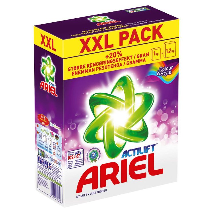 Стиральный порошок Ariel Color Style XXL, для цветного белья, 2,814 кг. 
