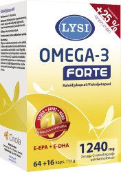 Витамины LYSI OMEGA-3 FORTE, 80 капс.