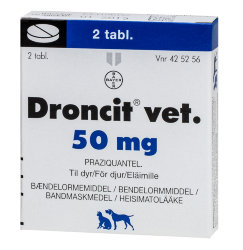Таблетки от глистов Droncit Vet, для собак и кошек, 2 табл.