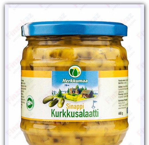Салат из огурцов с горчицей Herkkumaa Sinappi Kurkkusalaatti, 440 гр.