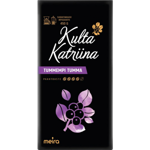 Кофе молотый Kulta Katriina Tummempi Tumma, 450 гр.
