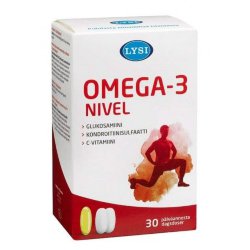 Витамины для суставов Lysi Omega-3 Nivel, 30 капс + 60 таб.