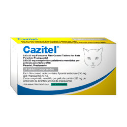 Таблетки от глистов Cazitel 230/20 мг, для кошек, 24 табл.