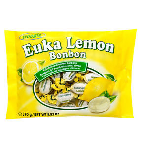 Конфеты с эвкалиптом и лимоном Woogie Euka Lemon Bonbon, 250 гр.
