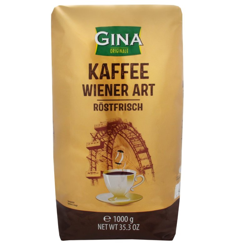 Кофе в зернах Gina Kaffee Wiener art, 1 кг.