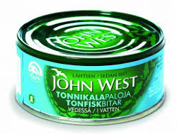 Тунец в подсолнечном масле John West Tonnikalapaloja, 160 гр.
