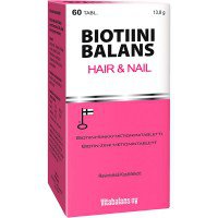 Biotiini Balans Hair & Nail биотин для волос и ногтей, 60 табл.