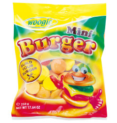 Мармелад жевательный Woogie Mini Burger, мини бургер, 250 гр.
