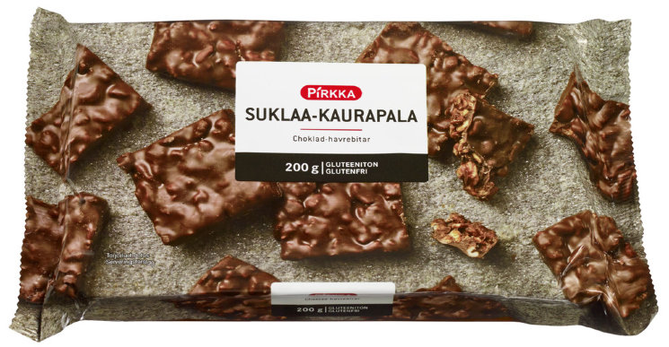 Овсяные батончики в шоколаде Pirkka Suklaa-Kaurapala, 200 гр. 