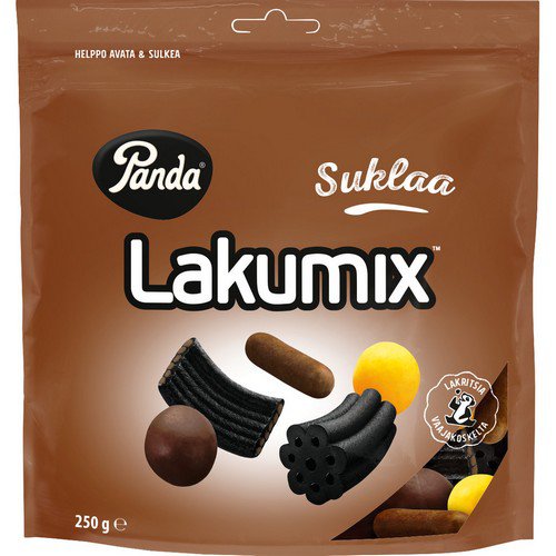 Лакричные конфеты Panda Lakumix Suklaa, 250 гр.