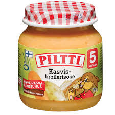 Piltti Kasvis-broilerisose, курица с овощами, с 5 мес., 125 гр