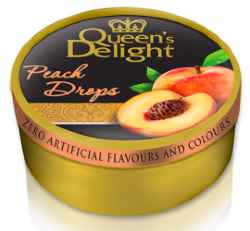 Леденцы Queens Delight Peach drops, персик, 150 гр.