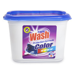 Капсулы для стирки цветного белья At Home Wash Protection Formula Color, 16 шт. 