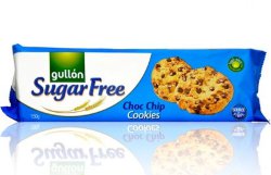 Печенье без сахара с шоколадом Gullon Sugar free choc chip cookies, 150 гр