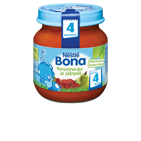 Nestle Bona шиповник и груша, 125гр., с 4мес.