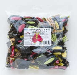Лакричные конфеты Aito Porvoolainen Lakusekoitus, 700 гр.
