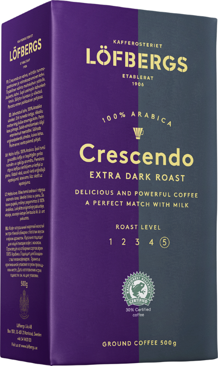 Кофе молотый Lofbergs Crescendo, 5 ст. обжарки, 500 гр.