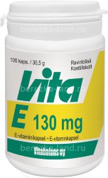 Витамин E, Vita E 130 mg, 100 капс.