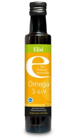 Льняное масло Elixi Omega 3-6-9, 250 мл.
