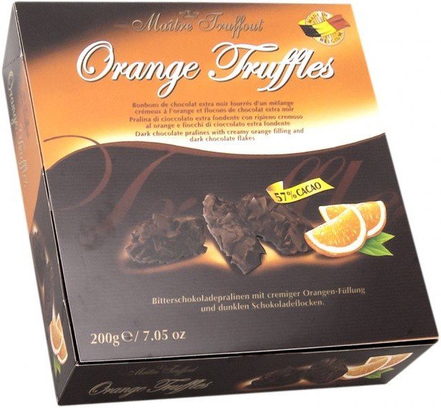 Апельсиновые трюфели Maitre Truffout Orange Truffles, 200 гр.