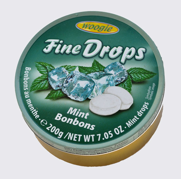 Леденцы Woogie Fine Drops mint, мята, 200 гр.