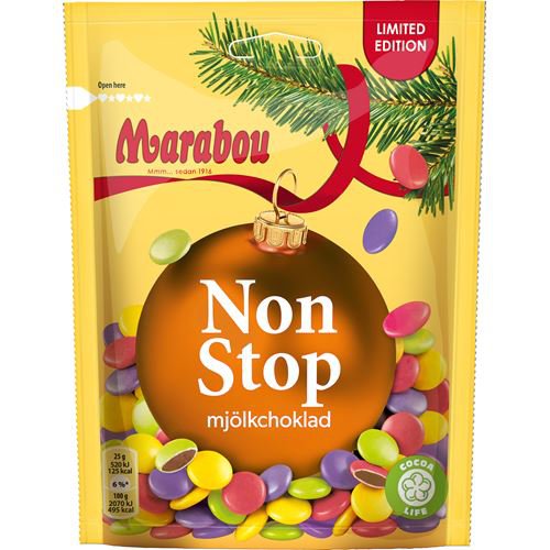 Конфеты Marabou Non Stop mjolkchoklad (драже), 225 гр.