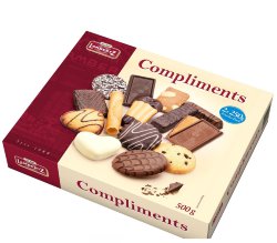 Печенье песочное с шоколадом ассорти Lambertz Compliments, 500 гр.