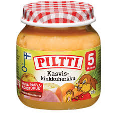Piltti Kasvis kinkkuherkku, картофель, морковь и ветчина, с 5 мес. 125 гр.