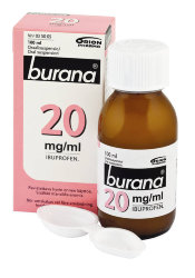 Суспензия (Бурана) Burana 20 mg/ml Suun Kautta Otettava Liuos, с 3-х месяцев до 12 лет  100 мл. 