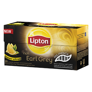 Чай черный бергамот и лимон Lipton Earl Grey, 25 пак.