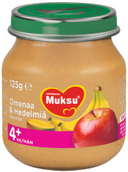 Nutricia Muksu яблоко, манго, банан с 4 мес., 6х125 гр.