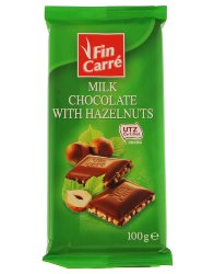 Шоколад Finn Carre Milk Chocolate Hazelnuts, 100 гр.