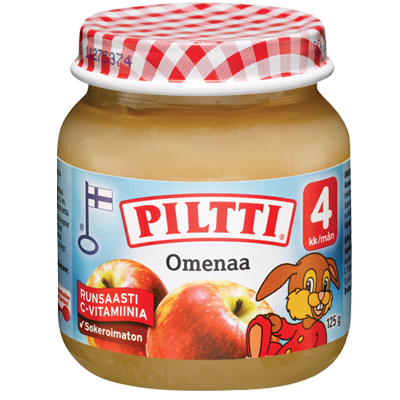 Piltti Omenaa, яблоко, с 4 мес., 125 гр.