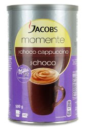 Кофе Jacobs Milka momente choco cappuccino choco шоколад, 500гр
