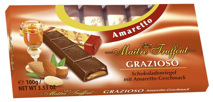 Шоколад Maitre Truffout Grazioso Amaretto, 100 гр.