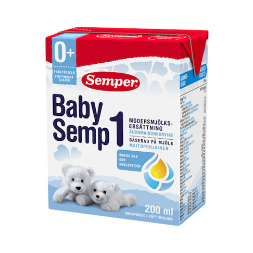 Semper Baby Semp 1, 0+, готовая молочная смесь, 200 мл.