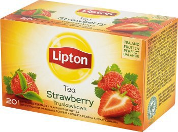 Чай черный с клубникой Lipton Strawberry, 20 пак.
