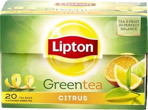 Чай зелёный цитрусовый Lipton Green Tea Citrus, 20 пак.