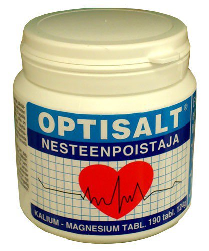 OPTISALT Nesteenpoistaja, витамины для нормализации давления, 190 таб.