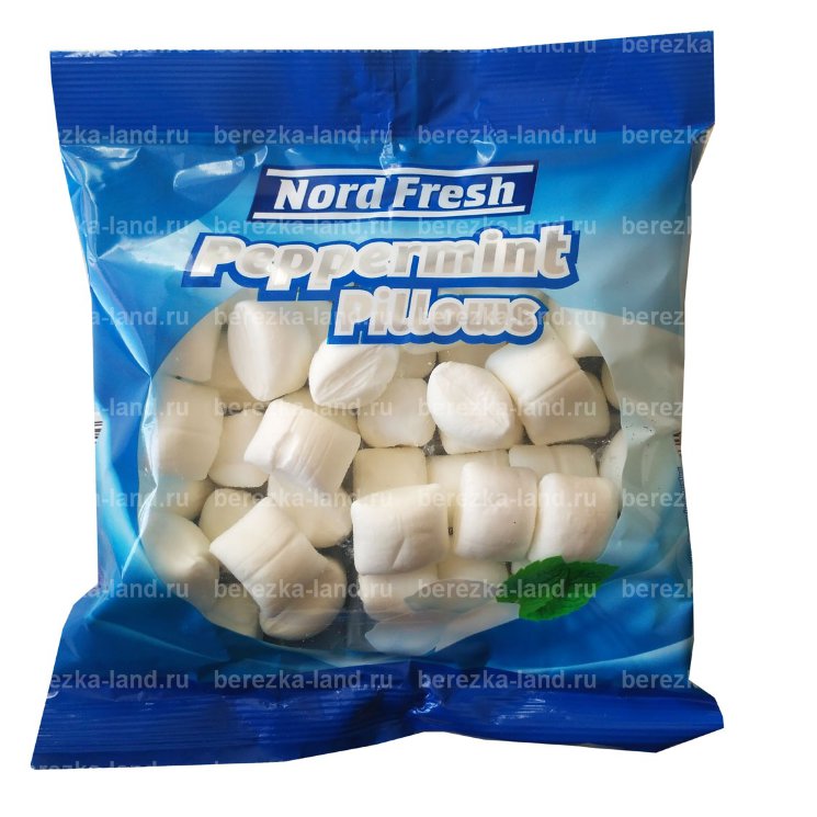 Леденцы-подушечки Nord Fresh Peppermint Pillows, мята, 250 гр.