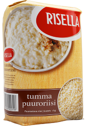 Бурый рис для каши Risella Tumma Puuroriisi, без глютена, 1 кг.