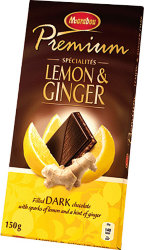 Шоколад с лимоном и имбирем Marabou Premium Lemon&Ginger, 150 гр.
