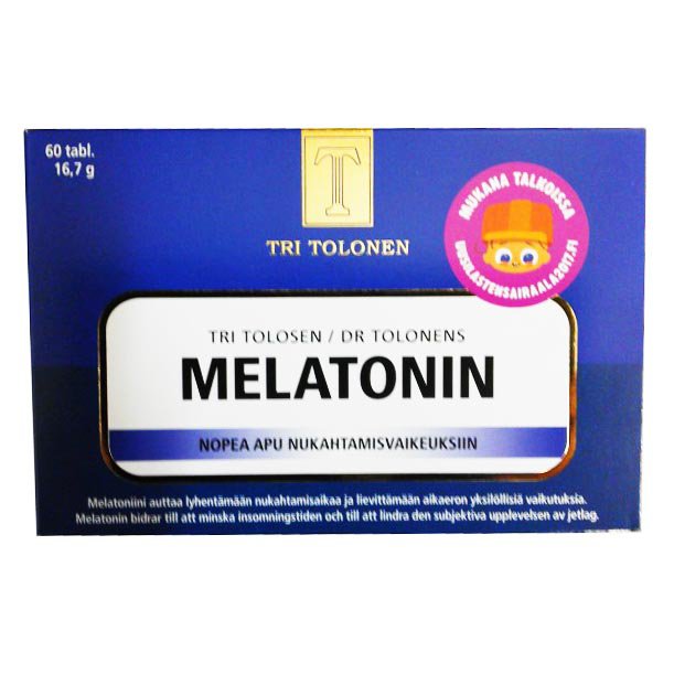 Витамины для коррекции сна Tri Tolonen Melatonin 1mg, 60 таб.