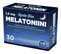 Витамины для улучшения сна Hyvan Olon Melatoniini, 1,5 mg, 90 таб.