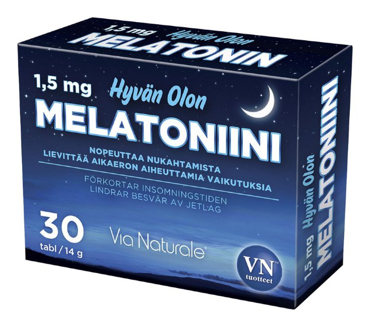 Витамины для улучшения сна Hyvan Olon Melatoniini, 1,5 mg, 90 таб.