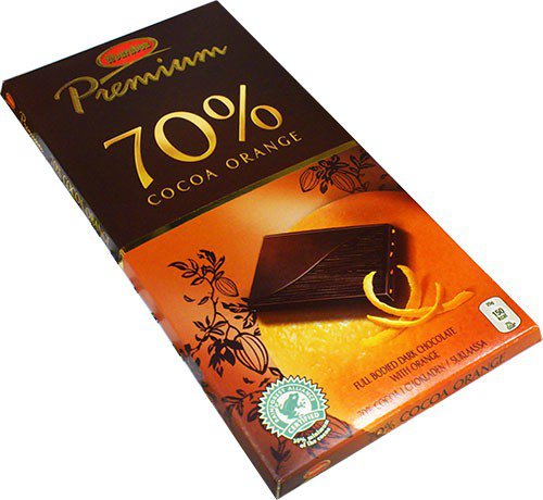 Шоколад Marabou Premium 70% Cocoa Orange с апельсином, 100 гр.